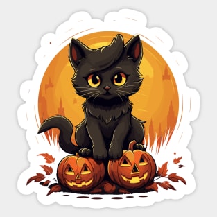 Spooky Paws: Halloween Cat Sticker